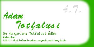 adam totfalusi business card